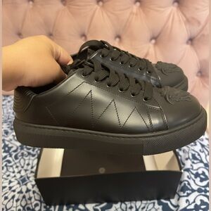 Versace Black Leather Sneakers